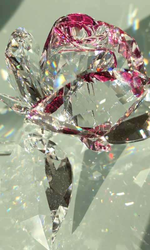 crystal-rose-with-reflection-table